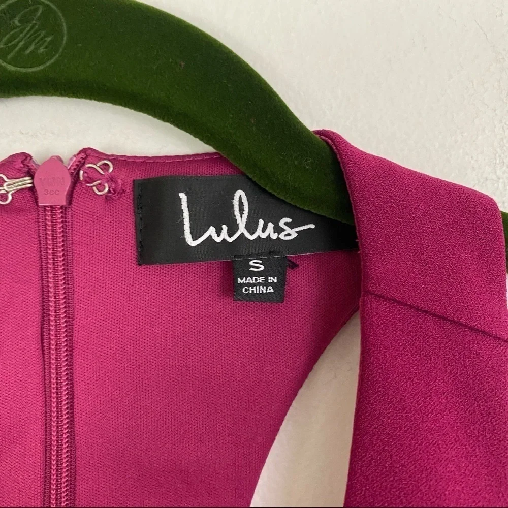 LULUS burgundy plunge neck bodycon mini dress - Picture 6 of 6